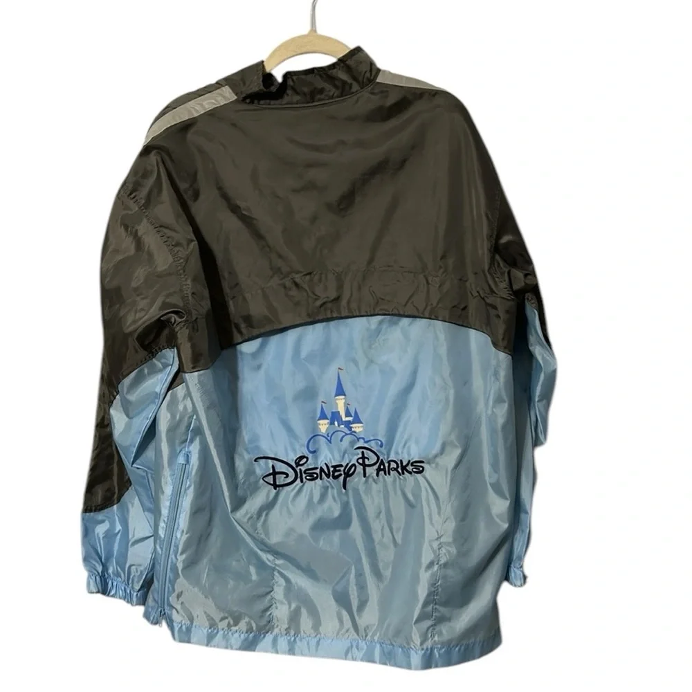 Disney Parks Windbreaker Packable Lightweight Blue Gray Adult S/XS